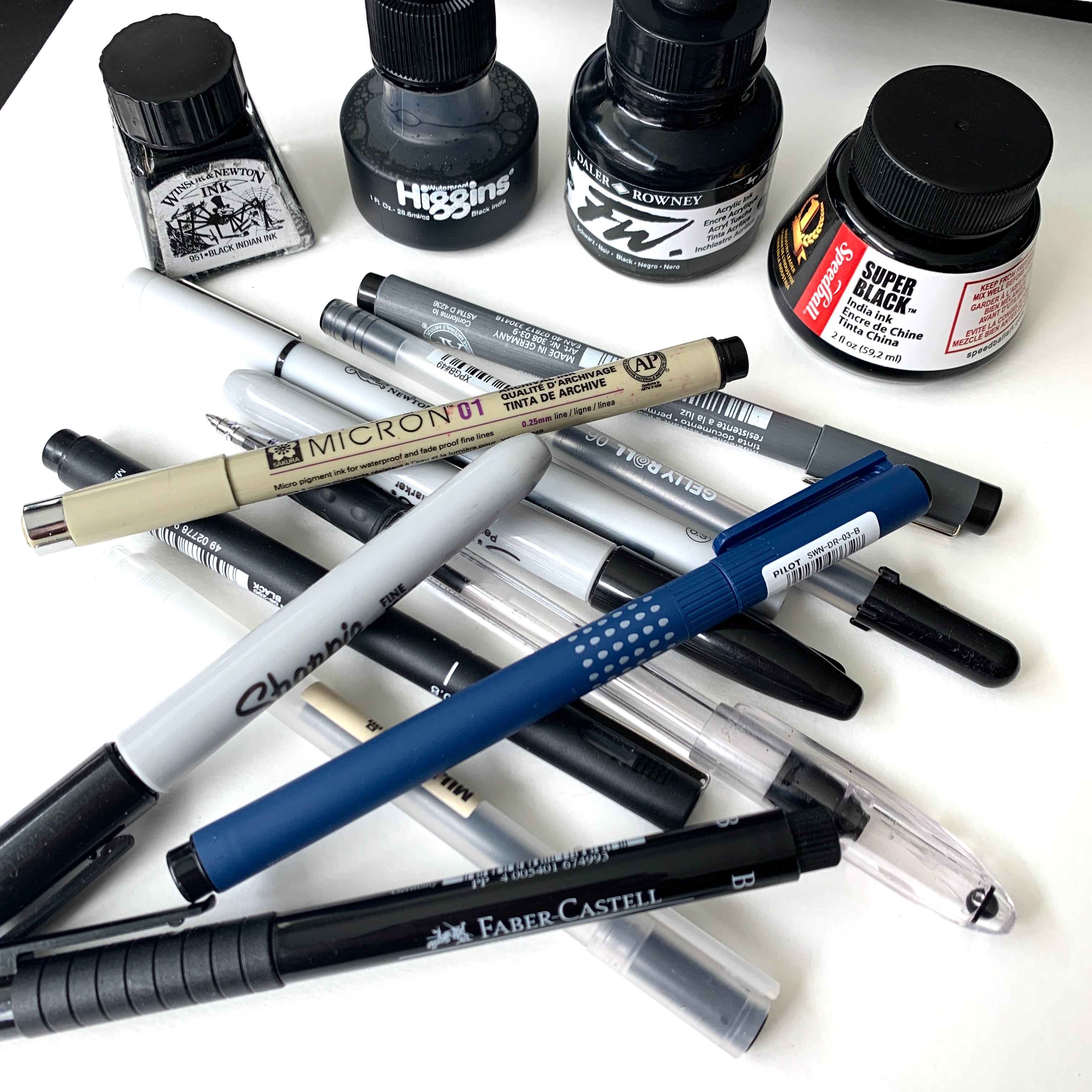 Fineliner Pen, Black Fine Tip Inking Pens