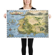 Load image into Gallery viewer, Wheel of Time Vintage Watercolour Map, Giclée Matte Art Print