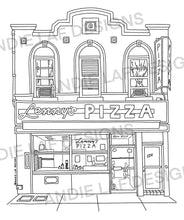 Load image into Gallery viewer, Lenny's Pizza in Brooklyn Colouring Page