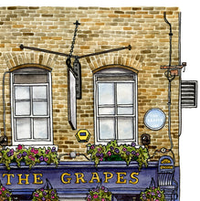 Load image into Gallery viewer, The Grapes, Limehouse, London Pub | Framed Giclee Art Print