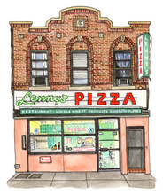 Load image into Gallery viewer, Lenny's Pizza in Brooklyn, New York | Watercolour Art Print