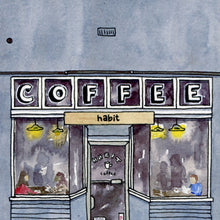 Load image into Gallery viewer, Habit Coffee Shop Victoria BC | Watercolour Art Print