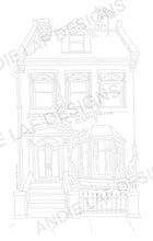 Load image into Gallery viewer, London Townhouse Downloadable Colouring Page