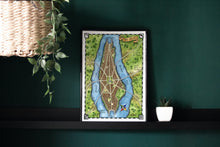 Load image into Gallery viewer, Tar Valon Wheel of Time Map, Giclée Watercolour and Ink Fantasy Map