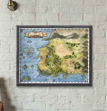 Load image into Gallery viewer, Wheel of Time Vintage Watercolour Map, Giclée Matte Art Print