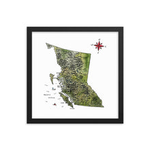 Load image into Gallery viewer, Rustic Map of British Columbia | Watercolour Art Print