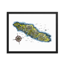 Load image into Gallery viewer, Vancouver Island Map with Towns and Cities | Watercolour Art Print