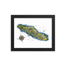 Load image into Gallery viewer, Vancouver Island Map with Towns and Cities | Watercolour Art Print