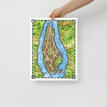 Load image into Gallery viewer, Tar Valon Wheel of Time Map, Giclée Watercolour and Ink Fantasy Map