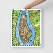 Load image into Gallery viewer, Tar Valon Wheel of Time Map, Giclée Watercolour and Ink Fantasy Map