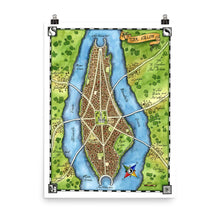 Load image into Gallery viewer, Tar Valon Wheel of Time Map, Giclée Watercolour and Ink Fantasy Map