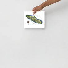 Load image into Gallery viewer, Vancouver Island Map with Towns and Cities | Watercolour Art Print