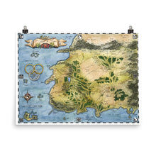 Load image into Gallery viewer, Wheel of Time Vintage Watercolour Map, Giclée Matte Art Print