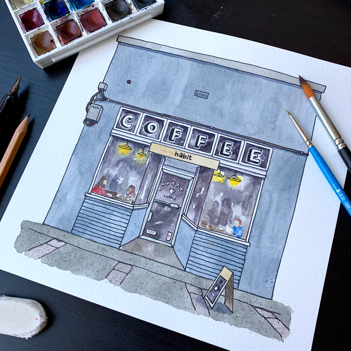 Habit Coffee Shop: Using Simple Shapes to Draw Buildings