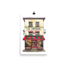 Load image into Gallery viewer, Le Consulat Cafe of Paris | Watercolour Art Print
