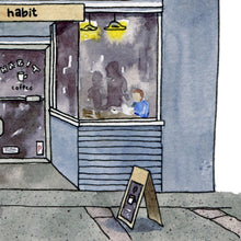 Load image into Gallery viewer, Habit Coffee Shop Victoria BC | Watercolour Art Print
