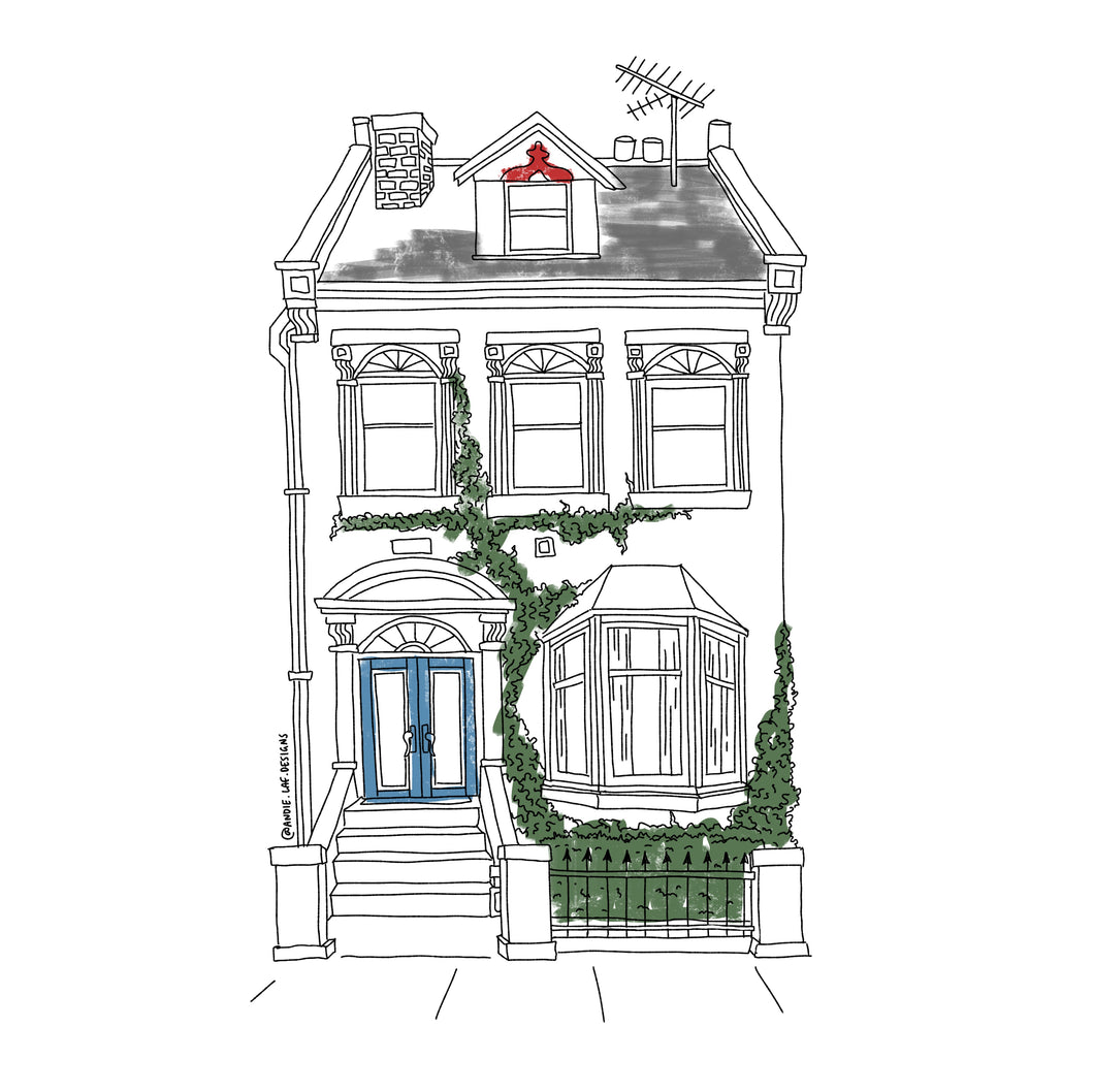 London Townhouse Downloadable Colouring Page