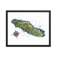 Load image into Gallery viewer, Vancouver Island Map with Towns and Cities | Watercolour Art Print
