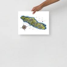 Load image into Gallery viewer, Vancouver Island Map with Towns and Cities | Watercolour Art Print
