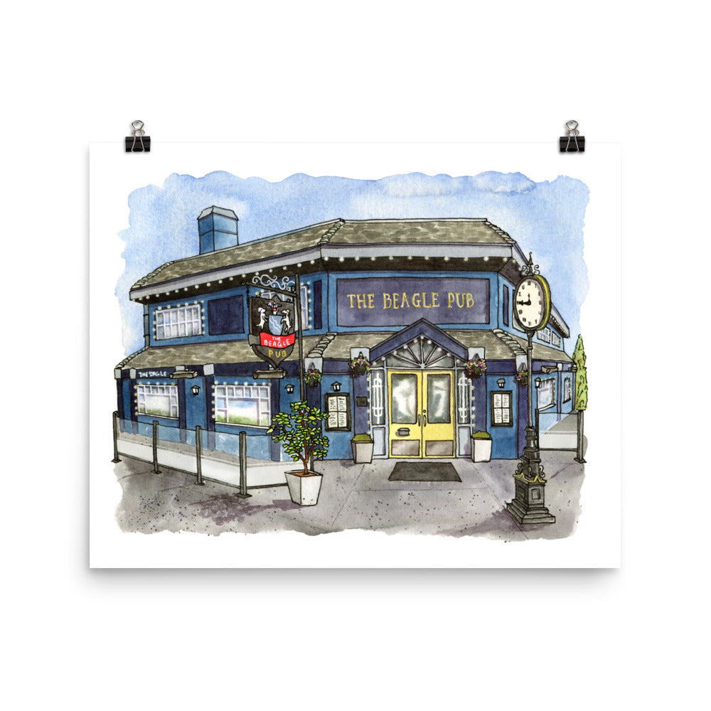 The Beagle Pub of Cook Street Victoria | Watercolour Art Print